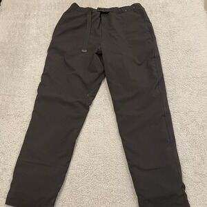 Uniqlo Windproof Extra Warm Lined Pants Mens XL Black Belted Elastic Waist